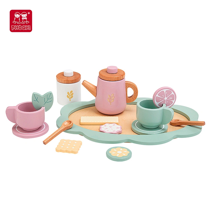 wooden tea set afternoon tea toy set