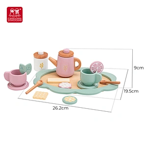 wooden tea set afternoon tea toy set