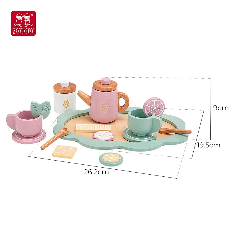 wooden tea set afternoon tea toy set